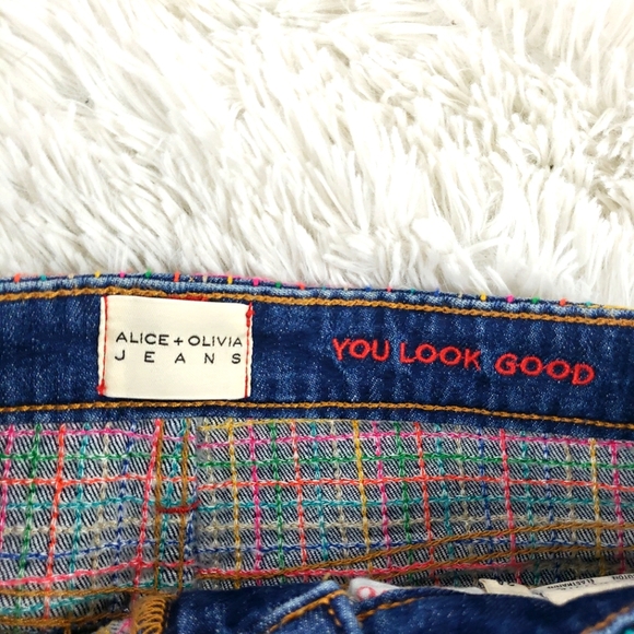 Alice+Olivia rainbow plaid embroidered short mini skirt sz 24/XXS - Picture 4 of 8